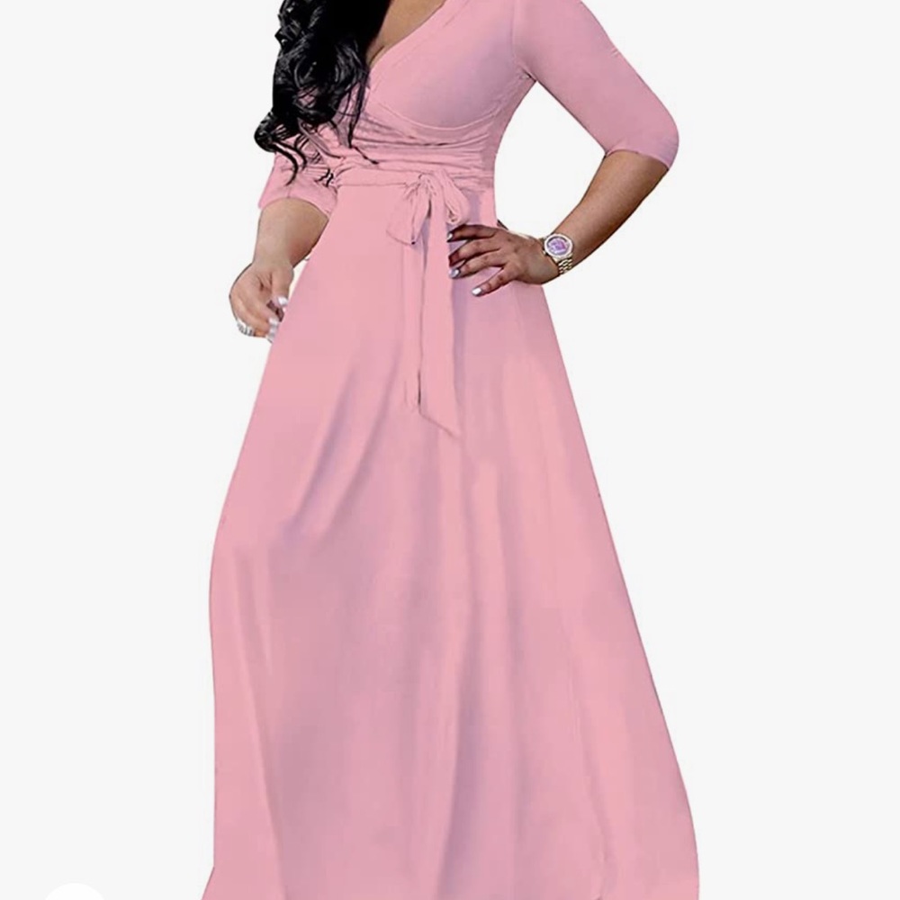 Light pink maxi dress